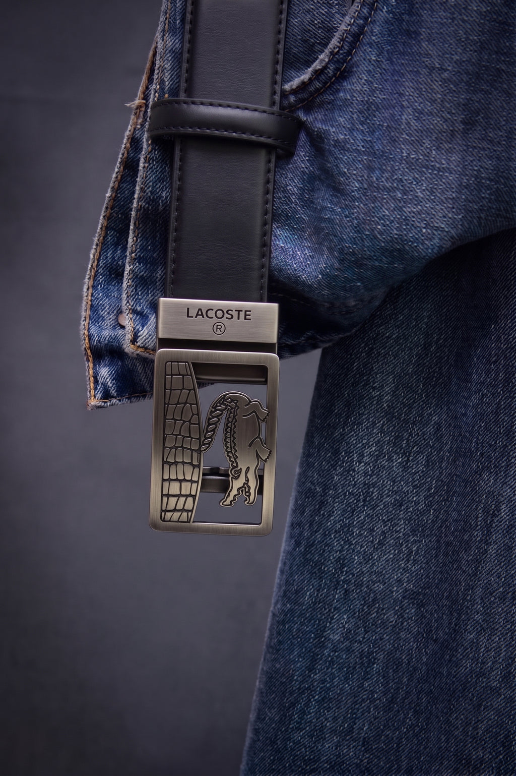 حزام لاكوست (Lacoste) جلد