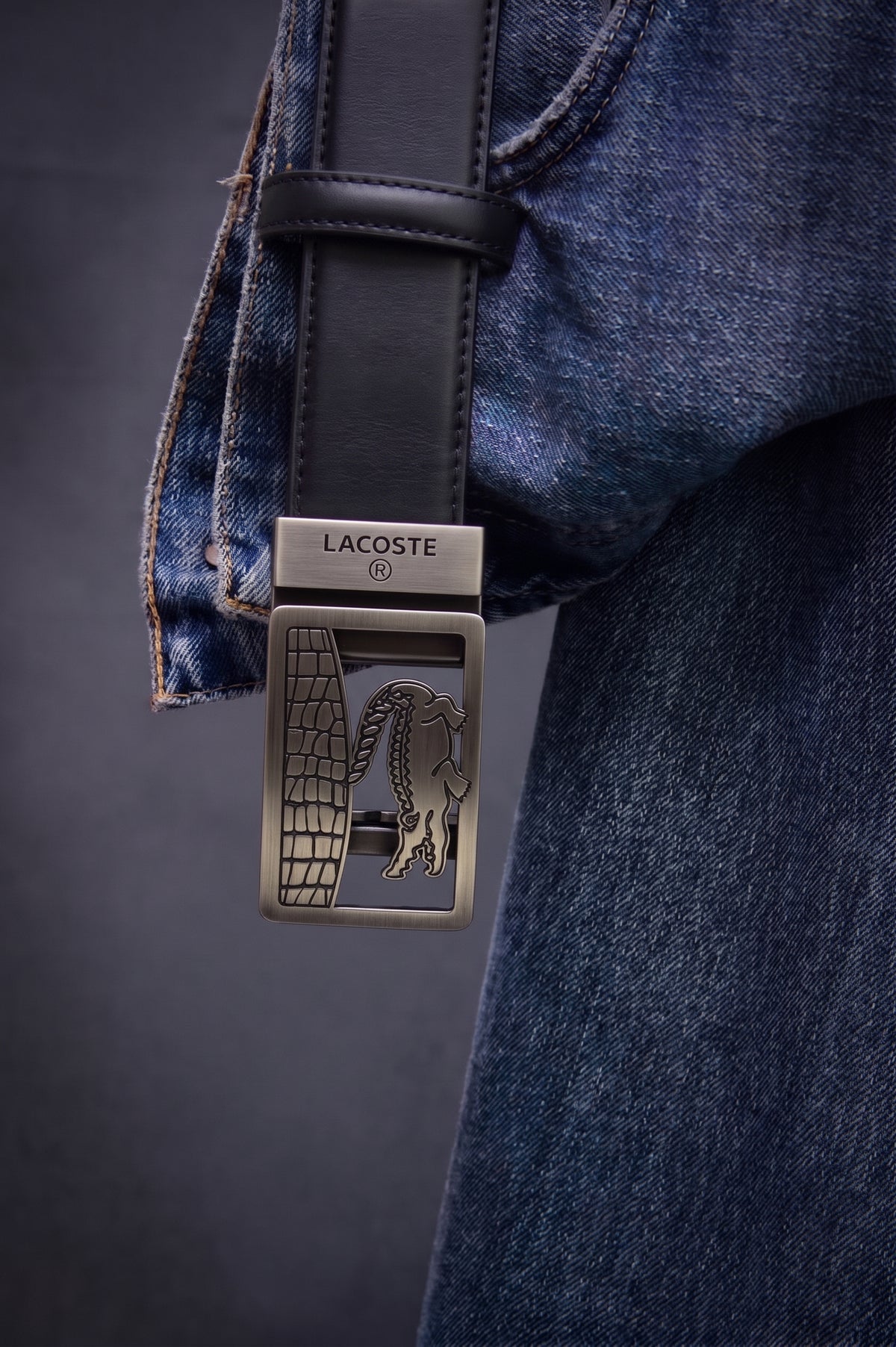 حزام لاكوست (Lacoste) جلد